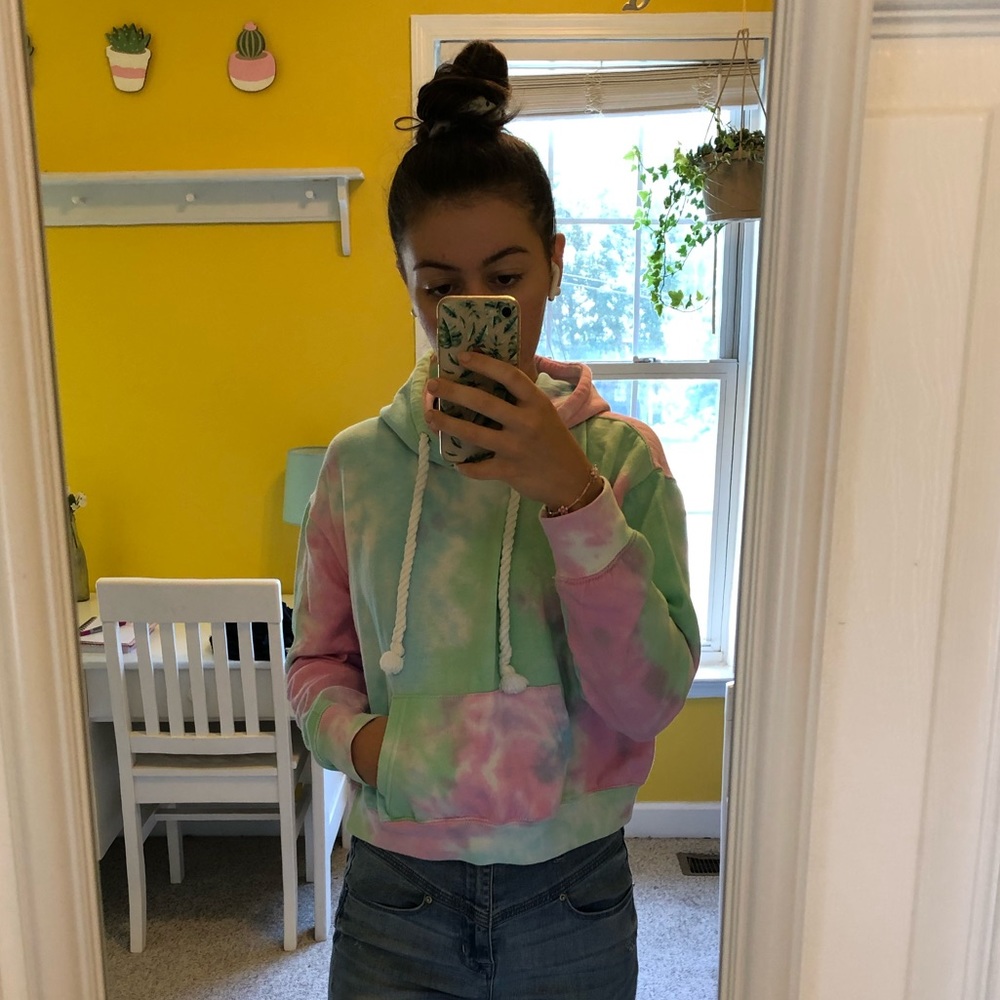 Tiedye cropped sweatshirt